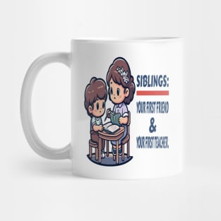 Learning Together: Sibling Study Time Mug